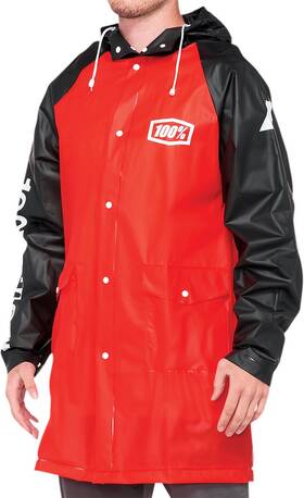 100% 841269158275 Torrent Mechanics Raincoat Red/black Md