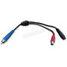 100285-1 Gears Gen Male Rca To Female Coax And Rcaax Splitter