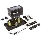 120059 Ckx Kimpex Tactical Electric Goggle Black Mat Yellow Lens