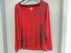 2864045 Polaris Script Womens Ladies Red Long Sleeve Scoop Neck Shirt 2864045 Polaris Script Womens Ladies Red Long Sleeve Scoop Neck Shirt
