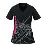 286601714 Polaris Womens Black Pink Snowmobile Race Short Sleeve Sized