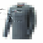 286857114 Polaris Mens Long Sleeve Retro Tee Gray Size