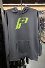 28685814 Polaris Logo Fleece Hoodie Retro Charcoal Lime Xxxlarge