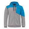 4537771480 Mens Zip Up Mid Layer Jacket Hoodie Blue Grey Apparel