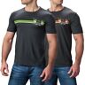 5279-31 5279-32 Arctic Cat Mens Team Strips Vintage Wash Black Green Orange