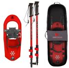 80-6001k Yukon Charlies Youth Molded Series Snowshoe Kit Radical Red Charlie