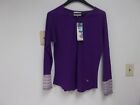 97407 Divas Snow Gear Henley Thermal Shirt Plum
