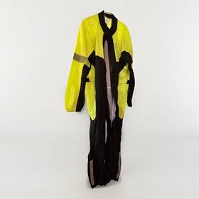 Alpinestars 082/typh/bk/ Alpinestar Hurricane One Piece Motorcycle Rain Suit - Black / Hi-vis Men S Xl