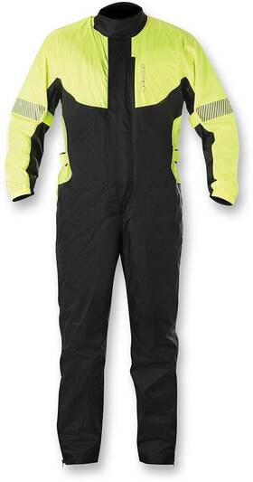 3264617-551-3x Alpinestars Hurricane One-piece Rain Suit Black/yellow Us 3x-large Alp