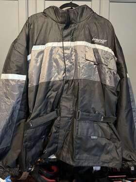 3003-grey Atrox Mens Riding Motorcycle Rain Suit By Atrox. 100% Waterproof Breathable Fabric 2x 3003-grey Atrox Mens Riding Motorcycle Rain Suit By Atrox. 100% Waterproof Breathable Fabric 2x