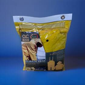 R101m Clc 3 Pc Rainsuit .35mm Pvc Yellow Bibb Style Pants With Jacket/hood R101 M