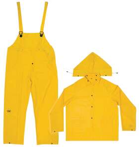 R110l Custom Leathercraft Clc Rain Wear .20 Mm Yellow 3-piece Suit Large R110l Custom Leathercraft Clc Rain Wear .20 Mm Yellow 3-piece Suit Large