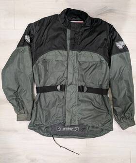 Firstgear Fg-99649 Vtg Scotchlite Reflective Sz L Motorcycle Rainman Jacket Packable Y2k