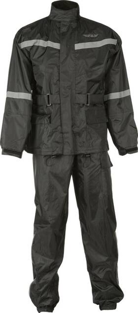 Fly Racing 479-8017 2 Piece Motorcycle Rain Suit - Black