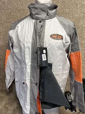 Harley-davidson 97028-00v Mens Xl 97028-05vw Packable Rain Jacket Storage Bag