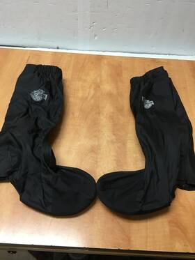 98156-21vx Harley-davidson Rain Gaiter Lug Sole Boot Cover Black Reflective Logo Size M 98156-21vx Harley-davidson Rain Gaiter Lug Sole Boot Cover Black Reflective Logo Size M
