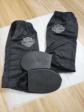 Harley-davidson 98349-07v Unisex Rain Gear Gaitor Boot Covers In Black Size Medium
