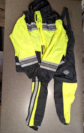 98355-11vm Harley-davidson 98355-11vm/vt Rain Suit Men Large L Hi Vis Waterproof Reflective 98355-vm/vt 98355-11vm Harley-davidson 98355-11vm/vt Rain Suit Men Large L Hi Vis Waterproof Reflective 98355-vm/vt
