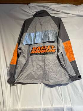 Harley-davidson Rn-91539 Rain Suit 2xl Grey/orange Reflective No Hood