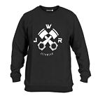 J17122-001-m Jethwear Piston Crew Sweater Medium Black Men Long 7340107513496