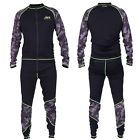 J1775-001-s Jethwear Full Suit Underwear Layer Men Black Grey Camo Small