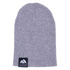J1843-002 Jethwear Fold Up Beanie Grey Rib Knitted Acrylic 7340107518132