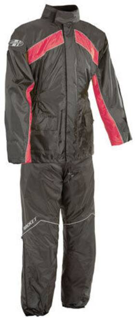 1010-1107 Joe Rocket Rs-2 Rain Suit 3x Black/red