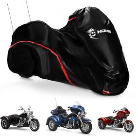 Mzs Mc24-08-b002-trike-a1 Trike Motorcyle Cover Waterproof Compatible With 110 Inch