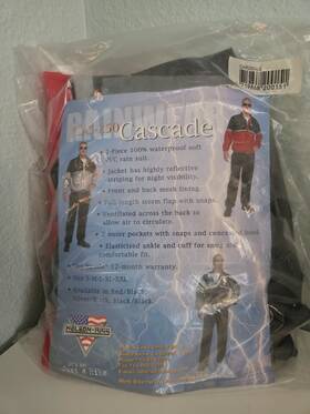 Cas-250 Nelson-rigg Nos Cascade Foul Weather Motorcycle Lrg Rain Suit Gear Red Blk