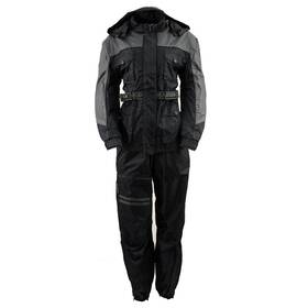 Nexgen Sh204901-bkgry-2xs Sh204901 Womens Black And Grey Armored Hooded Water Proof Rain Suit