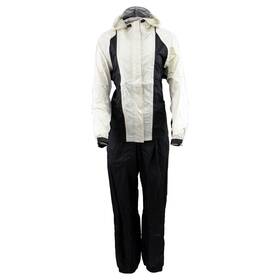 Nexgen Sh2343-bkbge-xs Ladies Sh2343 Beige And Black Hooded Water Proof Rain Suit