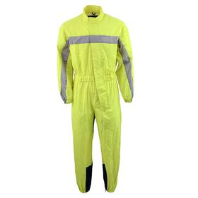 Nexgen Xs5004-bkhor-2xs Men S Xs5004 Yellow Hi-viz Water Proof Rain Suit With Reflective Panels