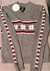 P4439161209 Ski Doo Ladies Xl Vintage Snowflake Gray Sweater Nwt