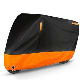 Puroma Mc110bc Motorcycle Cover Heavy Duty 105ftft L X 41ftft W 49ftft H Orange And Black
