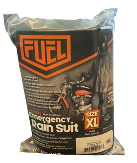 Rain 702587210437 Fuel Xl Emergency Suit Hooded Jacket And Pants With Elastic Waistband Nip
