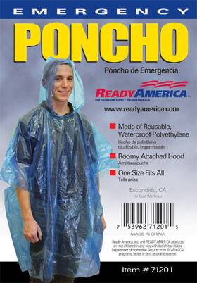 Ready America 71201 Rain Poncho