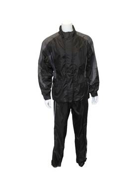 Roaddog Apparel 841612110295 2 Pc Stay-dry Motorcycle Rain Suit Waterproof Adult Silver/black X-small Roaddog Apparel 841612110295 2 Pc Stay-dry Motorcycle Rain Suit Waterproof Adult Silver/black X-small