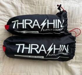 Thrashin Supply 855894006535 Set Mission Rain Windbreaker Jacket Large L And Pants Xl Black