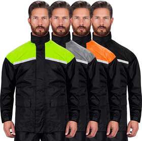 Viking Cycle Rs750gr-xl Nomad Rain Suit Unisex Waterproof Jacket And Pant Gray Xl