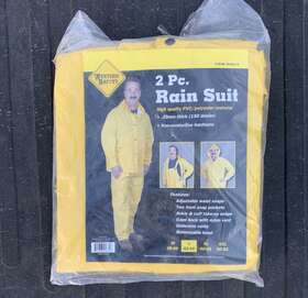 94874 Western Safety 2 Pc Rain Suit - Size L 42 44 Nip 94874 Western Safety 2 Pc Rain Suit - Size L 42 44 Nip