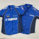 Yamaha Factory Racing Shirts Mens Small Blue Motocross Button Front Team Lot. Fixed Price $39.99.