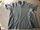 Adidas Golf Women 810290 Arctic / White Polo Top Shirt Light Baby Blue Zipper Xl. Fixed Price $52.00.