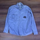 Vintage Arctic Wear Mens Denim Shirt Light Wash Cat's Pride Large. Fixed Price $24.00.