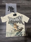 Mixed Emotions Angel Jet Ski Rhinestone Graphic Tee Beige Men Size T-shirt. Fixed Price $64.99.