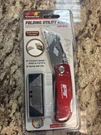 Performance Tool W2600 Folding Lb Utility Knife - Red. Fixed Price $8.00.