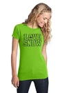 Love Tee Shirt Top Women Girl Sled Snowmobile Snocross Arctic Cat Lime Race. Fixed Price $22.99.