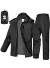 Saphirose Men's Waterproof Rain Suit 2PCS/SET Packable X-large, Black. Fixed Price $101.32.