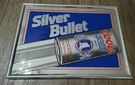 Vintage 1992 Promo Coors Light Silver Bullet Mirror Bar Sign Beer Advertisement. Fixed Price $49.99.