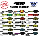 509 Sinister X6 Goggles - Carbon Fiber Black Ops Fire Night Vision Gt Cyan. Fixed Price $98.00.