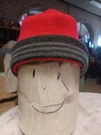 Reversible Beanie Gray Red White Stripes Osfm. Fixed Price $9.60.